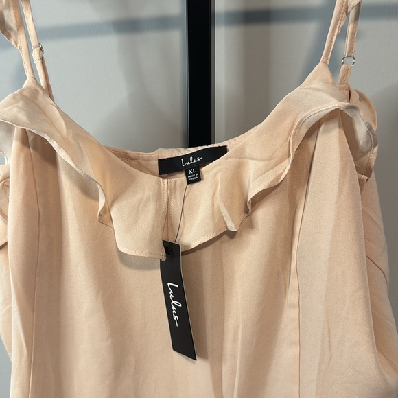 Lulu’s Utterly Lovely Blush Ruffled Cami Tank Top NWT New - Picture 6 of 8